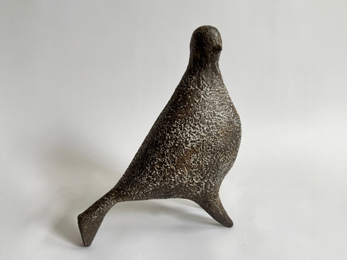 JULIE NELSON CHARCOAL PONTI BIRD XXXIII W9" x D4" x H12"