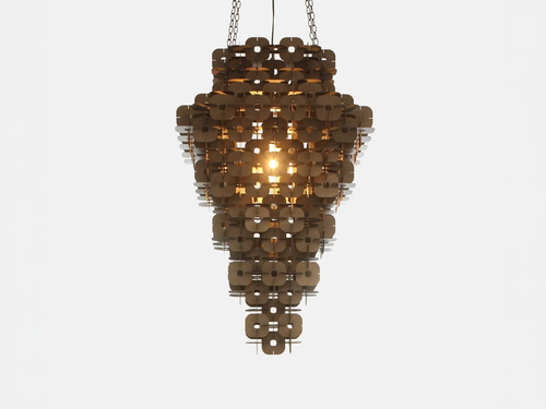 MARTIN HUXFORD ELEMENT VESSEL 1 CHANDELIER H30" x Ø20"