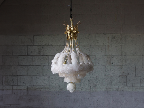 MARK STURKENBOOM OVERGROWN CRYSTAL CHANDELIER H16" x Ø10"