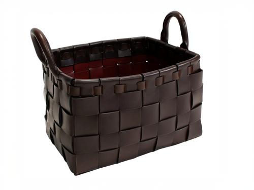 OSCAR MASCHERA CASTAGNO WOVEN BASKET / MEDIUM