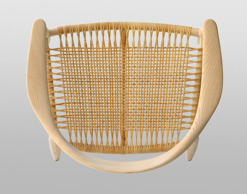 PP MOBLER HANS WEGNER PP501 ROUND CHAIR CANE W24.8" x D20.5" x H29.9 x SH17.3"