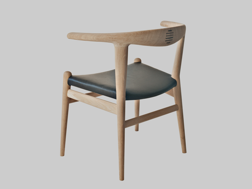 PP MOBLER PP518 BULL HORN CHAIR W28.5" x D20 x SH17"
