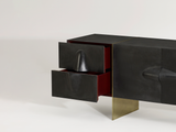 Load image into Gallery viewer, BRIAN THOREEN RUBBER CREDENZA L72&quot; x D18&quot; x H26&quot;
