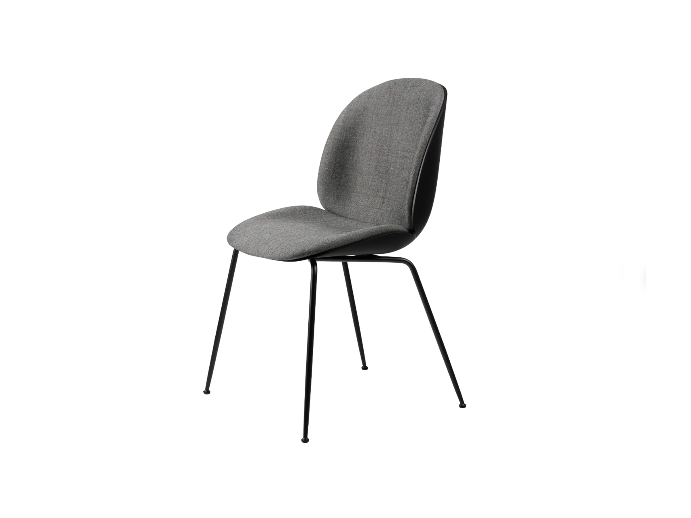 BEETLE DINING CHAIR / FRONT UPHOLSTERED / METAL BASE - Thumbnail 2