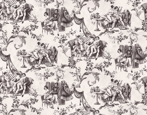 PASCALE RISBOURG EROTIC TOILE DE JOUY WALLPAPER