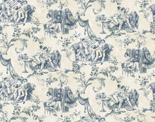 PASCALE RISBOURG EROTIC TOILE DE JOUY WALLPAPER