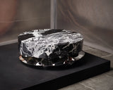 Load image into Gallery viewer, BEN STORMS IN HALE ROUND COFFEE TABLE STAINLESS STEEL/GRAND ANTIQUE MARBLE Ø23.6” x H13.8
