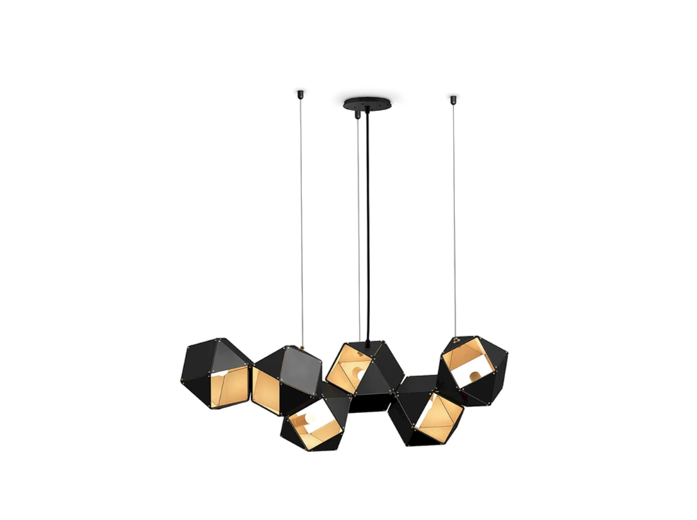 GABRIEL SCOTT WELLES STEEL LONG CHANDELIER
