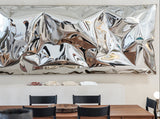 Load image into Gallery viewer, BEN STORMS IN HALE WALL PIECE XL POLISHED STAINLESS STEEL L157.5&quot; x H55.1&quot;
