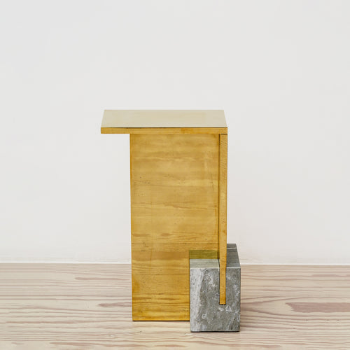 STUDIO KHACHATRYAN IF SIDE TABLES IN MARBLE AND BRASS