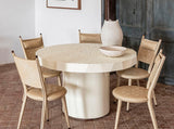 Load image into Gallery viewer, PIERRE AUGUSTIN ROSE CRAFT DINING TABLE 130 Ø51.2&quot; x H29.9&quot;
