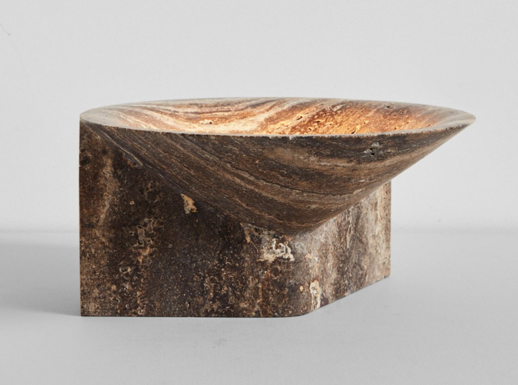 HENRY WILSON LARGE UPLIGHT BLACK TRAVERTINE W12