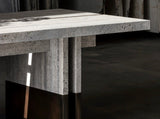 Load image into Gallery viewer, KERSTENS RIFT DINING TABLE / TRAVERTINO SILVER
