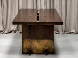 Load image into Gallery viewer, KERSTENS RIFT DINING TABLE / WOOD + METAL
