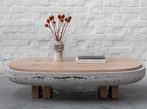 KERSTENS RIFT COFFEE TABLE / STONE